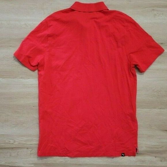 Puma Mens Polos Size Large Short Sleeve Red - Picture 2 of 3
